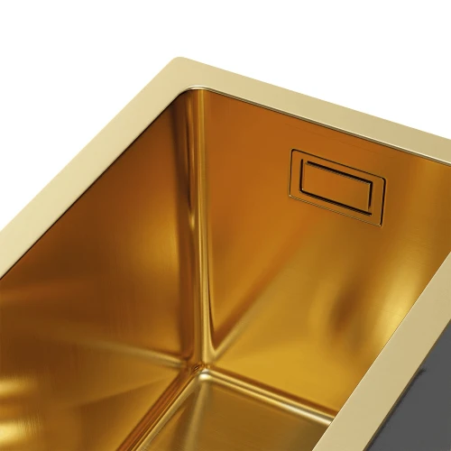 Luxury Nano Gold Slim Handmade Single Sink factory